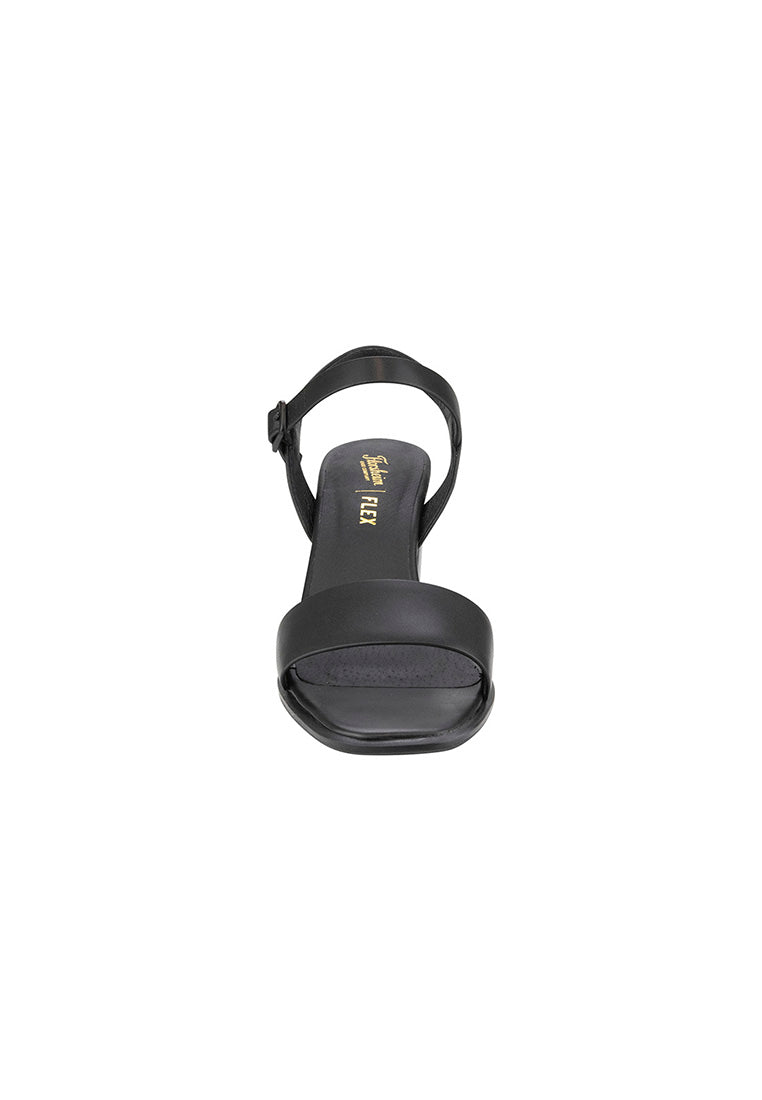 TARA Open Toe Block Heel Black