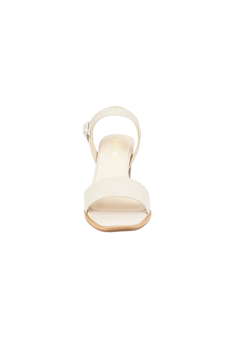 TARA Open Toe Block Heel Bone