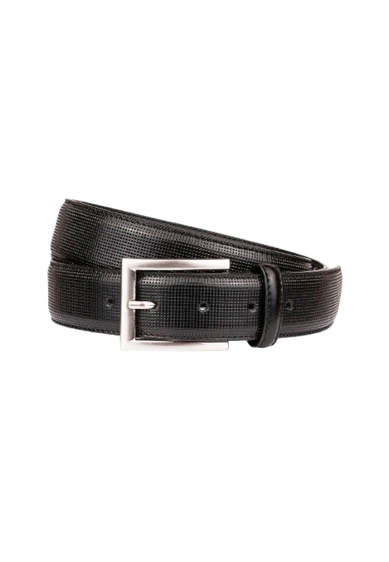 SINCLAIR Black Perf Leather Belt