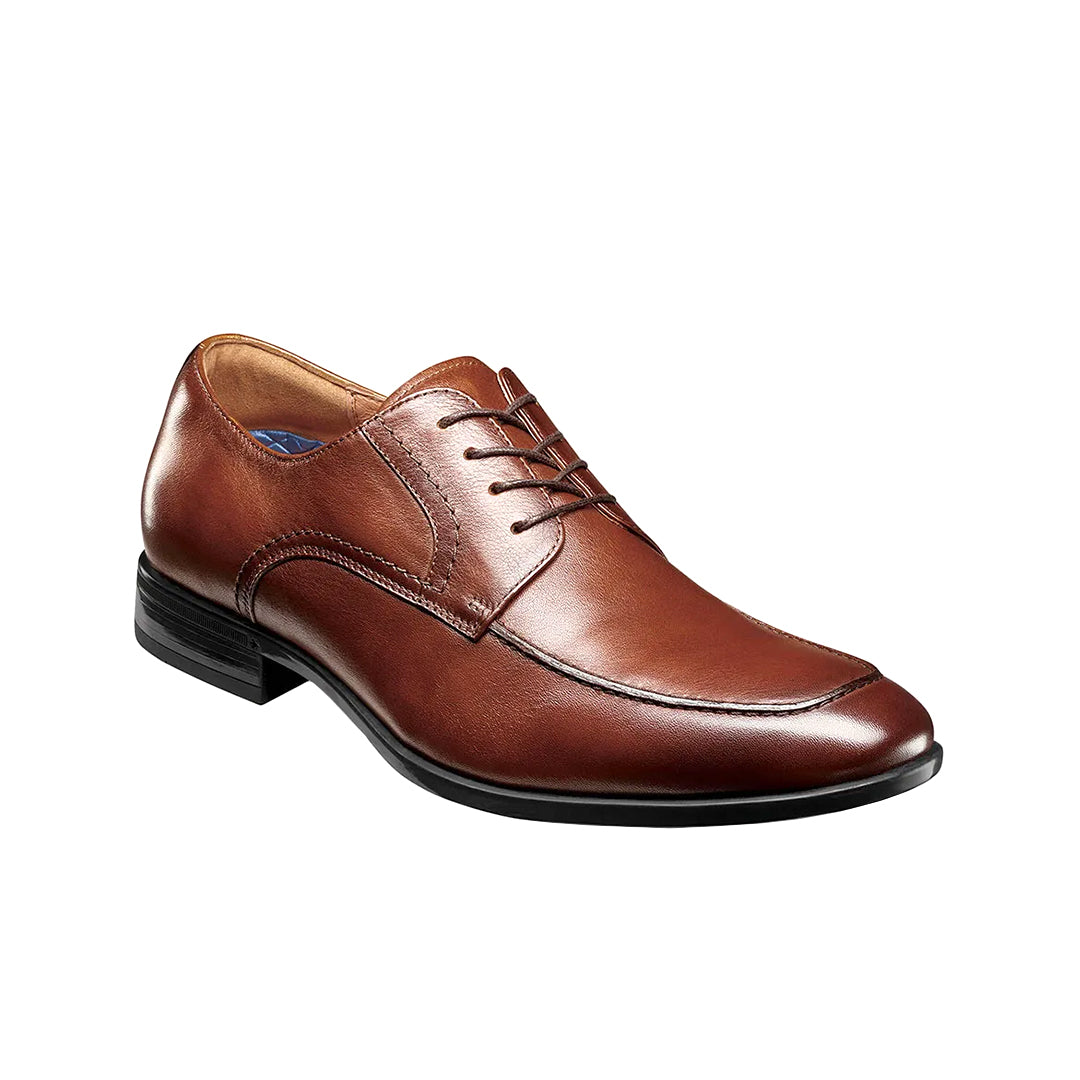 ZAFFIRO Men's Moc Toe Oxford Cognac