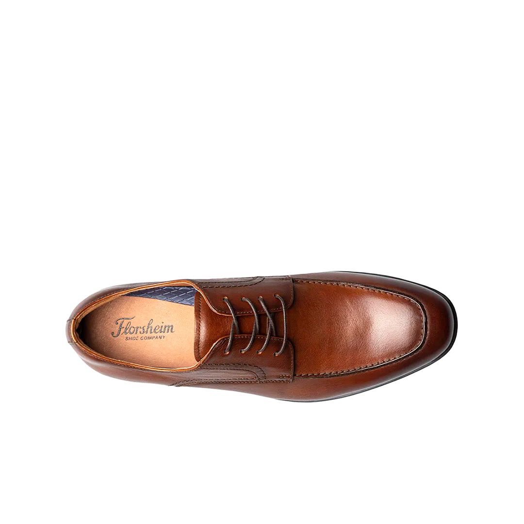 ZAFFIRO Men's Moc Toe Oxford Cognac