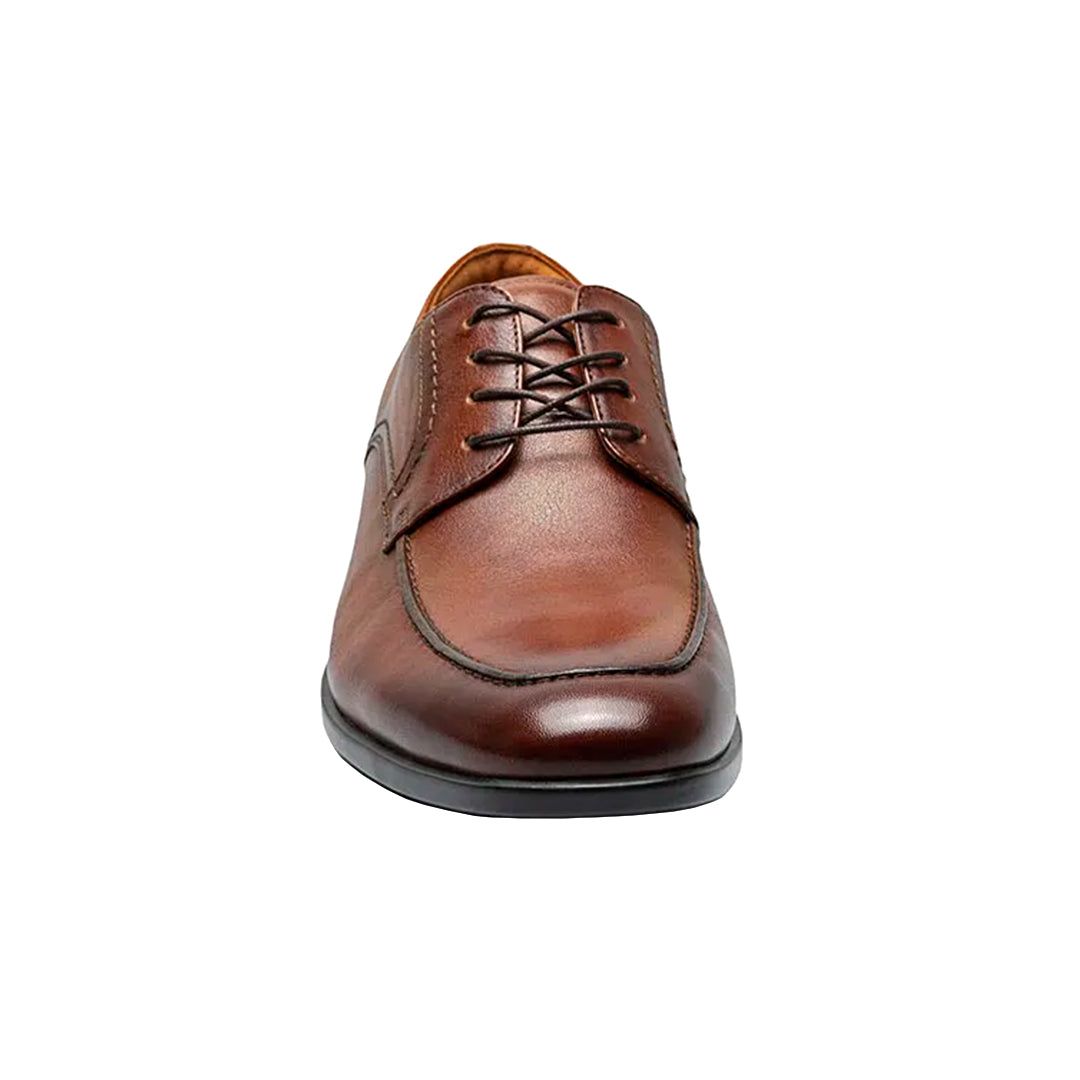 ZAFFIRO Men's Moc Toe Oxford Cognac