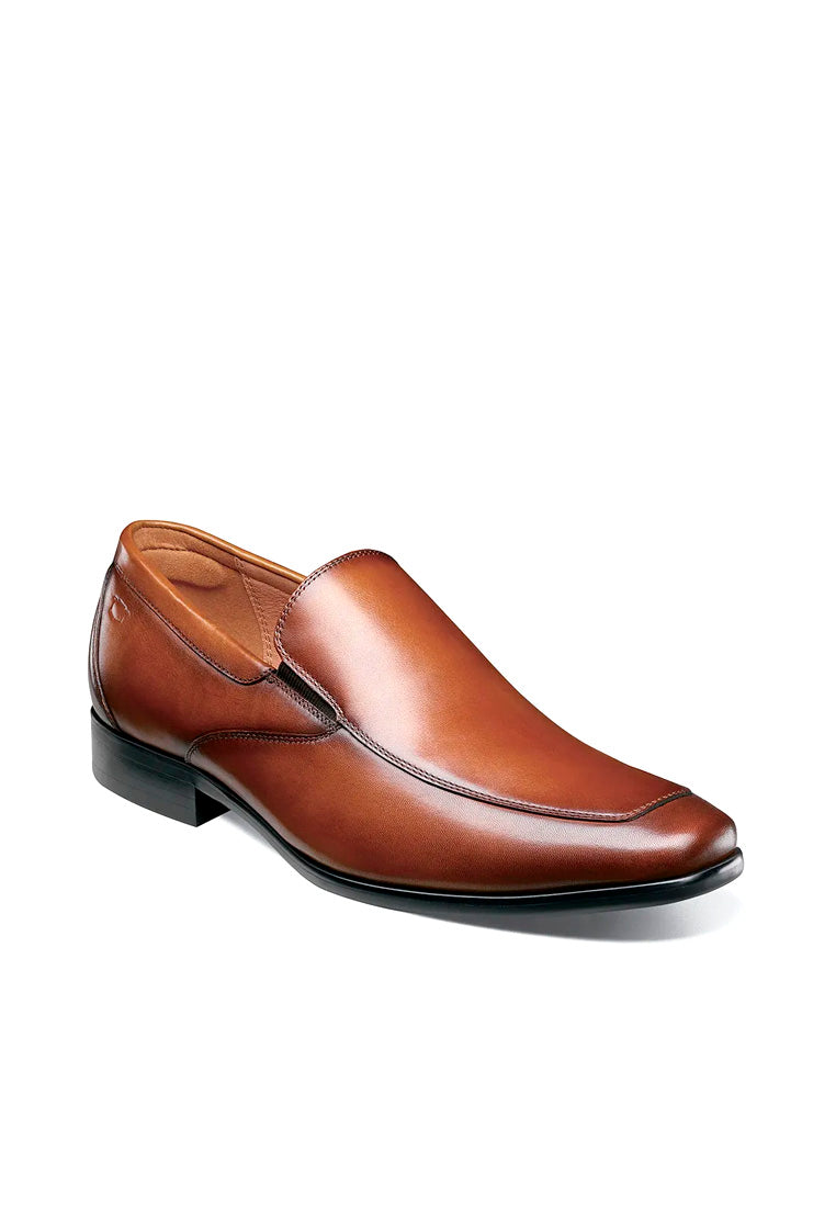 POSTINO Men's Moc Toe Venetian Slip On Cognac