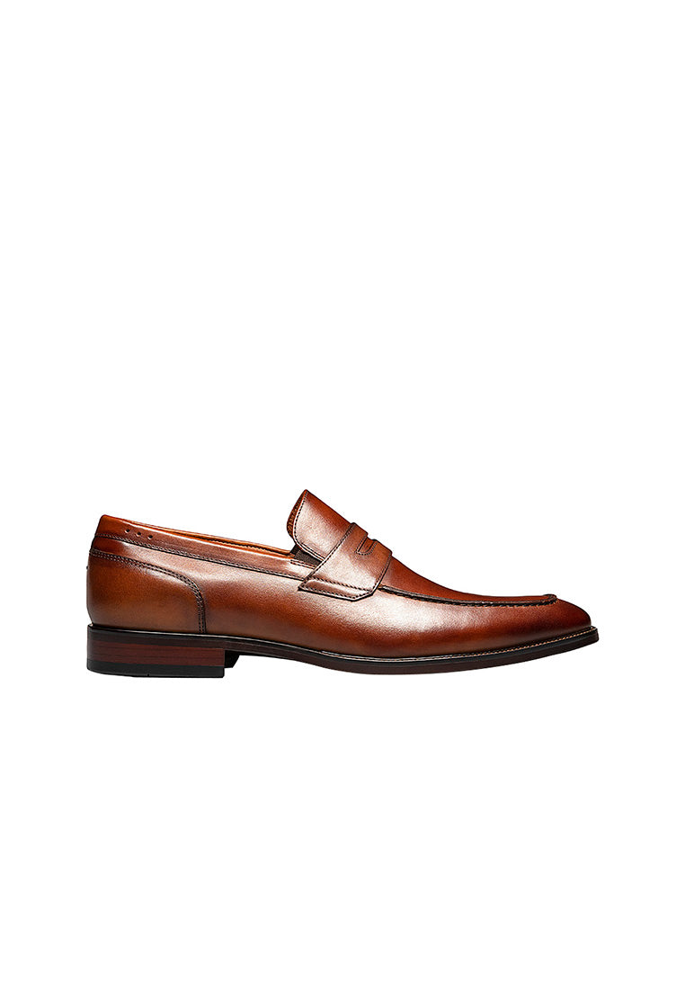 SORRENTO Men's Moc Toe Penny Loafer Cognac