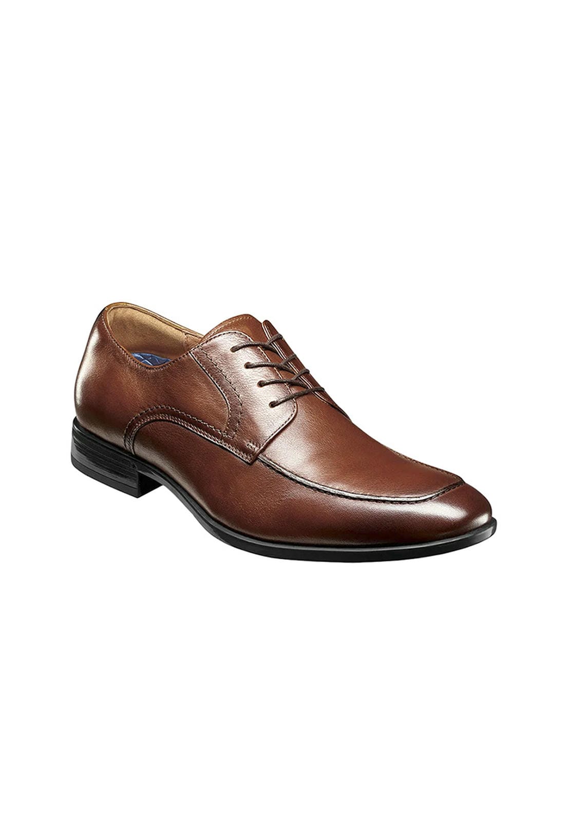 ZAFFIRO Men's Moc Toe Oxford Cognac