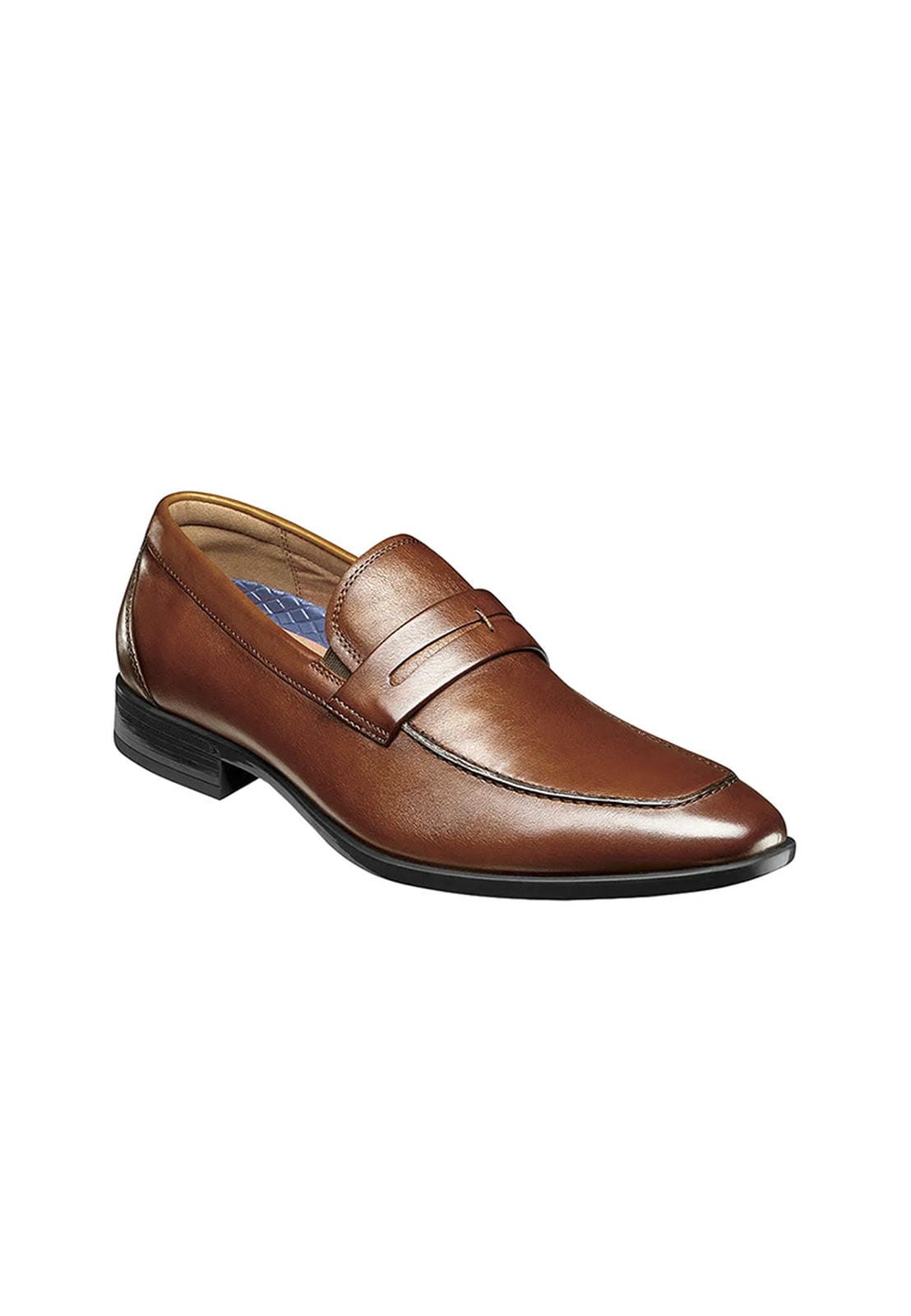 ZAFFIRO Men's Moc Toe Penny Loafer Cognac