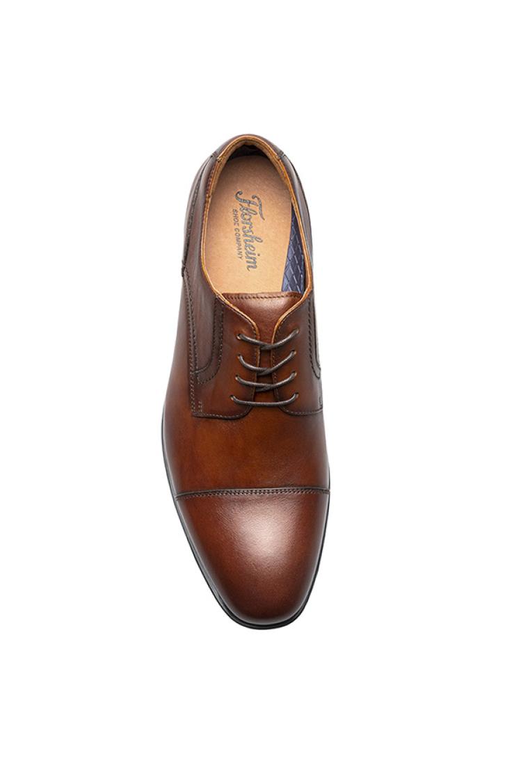 ZAFFIRO Men's Cap Toe Lace Up Cognac