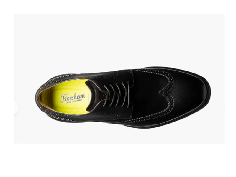 Flair Wing Tip Blucher Lace Up (Black)